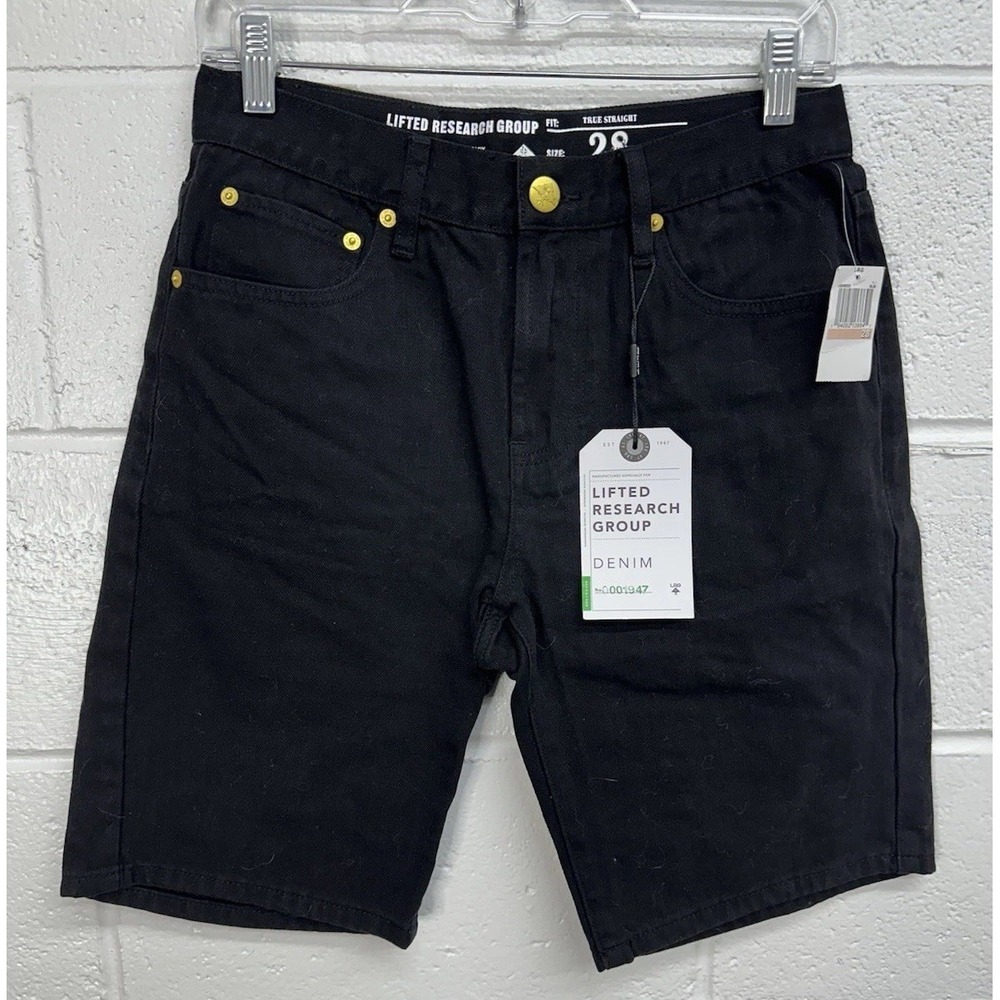 LRG Denim Shorts Black True Straight Y2K / Men's 28
